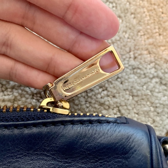Rebecca Minkoff 3 Zip Navy Leather Crossbody - Picture 5 of 13